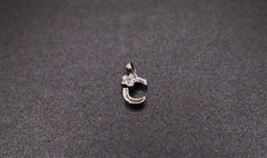 Sterling silver letter "C" CZ necklace