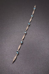 Sterling silver blue topaz bracelet