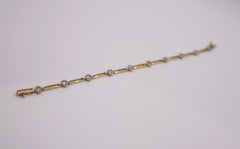ASHI- 14k yellow gold 1.2 cttw diamond bracelet