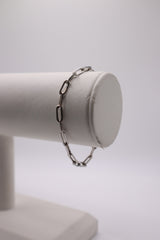 7" sterling silver paperclip bracelet