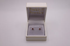 14k yellow gold baby earrings - Ruby