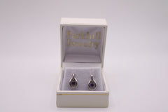 Sterling silver and pink shimmering earrings