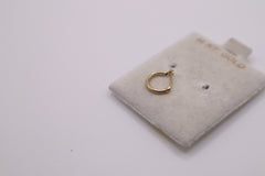 14k yellow gold single huggie hoops