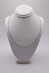 Classic of New York sterling silver 1.85 mm round omega rhodium plated chain