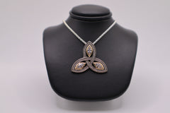 Keith Jack 18k sterling silver trinity knot pendant