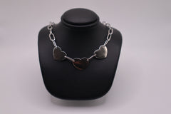 Classic of New York sterling silver triple heart paperclip neck L-4316