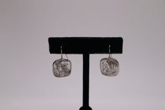 Sterling silver quartz bead earrings