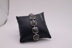 Classic of New York sterling silver square black quartz bracelet