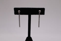 Classic of New York sterling silver cz tennis earrings
