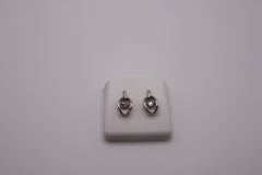 Sterling silver and white sapphire shimmering earrings