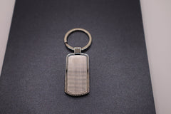 Silver-plated Engravable Keychain