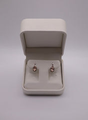 10k white gold morganite earrings