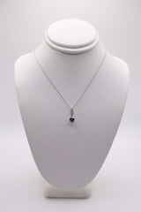 10k yellow gold and amethyst heart pendant