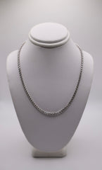 Classic of New York Sterling Silver 2.6mm Rhodium Plated Box Chain