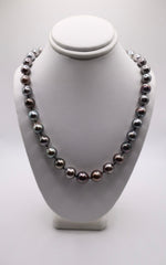 14k yellow gold 10x7.5 tahitian pearl necklace 18"