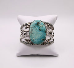 Sterling silver and turquoise bracelet