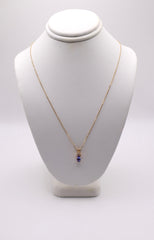 14 ky and Tourmaline Necklace