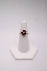 10ky Garnet Pearl Cluster Ring