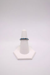 14k White Gold and London Blue Topaz Ring