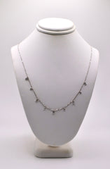 14k White Gold and Diamond Necklace