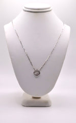 14k White Gold and Diamond Necklace