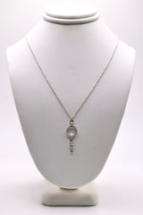 14k White Gold and Diamond Necklace