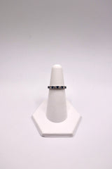 14k White Gold Diamond and Sapphire Ring