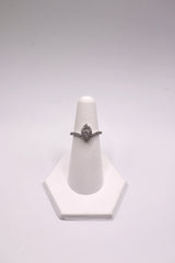 14k White Gold and Diamond Ring