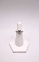 14k White Gold and Diamond Engagement Ring