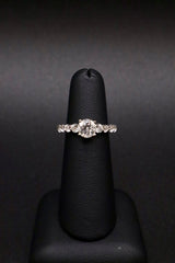 Sterling Silver White Topaz Engagement Ring