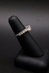 Sterling Silver White Topaz Engagement Ring