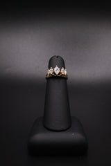 14k Yellow Gold 5 Marquise Nat. Diamond Wedding Ring Set