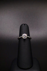 Sterling Silver and CZ Engagement Ring