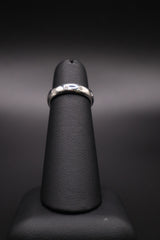 14k White Gold and Diamond Band
