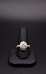 10k White Gold and Diamond Ring