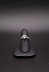 Sterling Silver and CZ Engagement Ring
