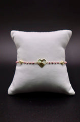 Enamel Gold Plated Heart Bracelet