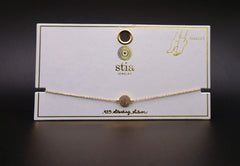 Pave Disk Gold Plated Anklet