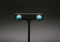 Sterling Silver and Turquoise Clip Earrings