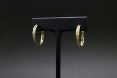 10k Yellow Gold and Nat. Diamond Hoops