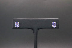 Sterling Silver and Tanzanite Earrings