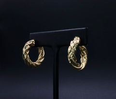 Milor Bronze Twisted Hoop Earrings