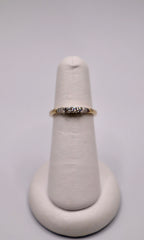 14k Yellow Gold and Diamond wedding band