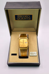 Vintage Seiko Gold-Tone Day-Date SQ Quartz Watch