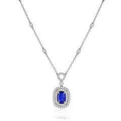 W 18K Necklace .53RD 2.04SP(GIA)