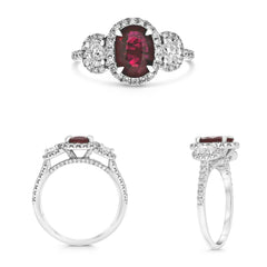 Platinum Ring .43RD .24OV 1.47RB (GIA)