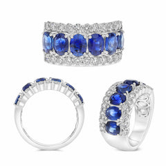 W 1/2 Way Ring Band 1.00RD 3.15SP
