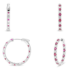 Round Ruby Earring 22 RB 1.05 20 RDB 0.67