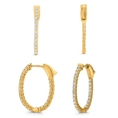 Y Lucida Hoop Earring 1.00RDB (1.00" Diameter Oval)