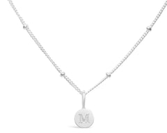 Mini Love Letter M Necklace(SILVER)